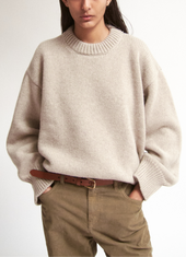 Caragh Chunky Crewneck in Oat