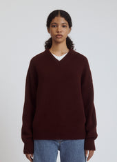 Balla Slouch V-Neck in Burgundy