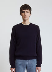 Mens Innes Slouch Crewneck in Navy