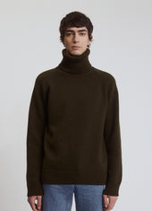 Mens Balla Slouch Rollneck in Military Green