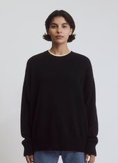 Innes Slouch Crewneck in Black