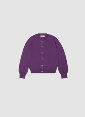 Enya Cashmere Cardigan in Purple