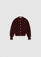 Ada Crewneck Cardigan in Burgundy