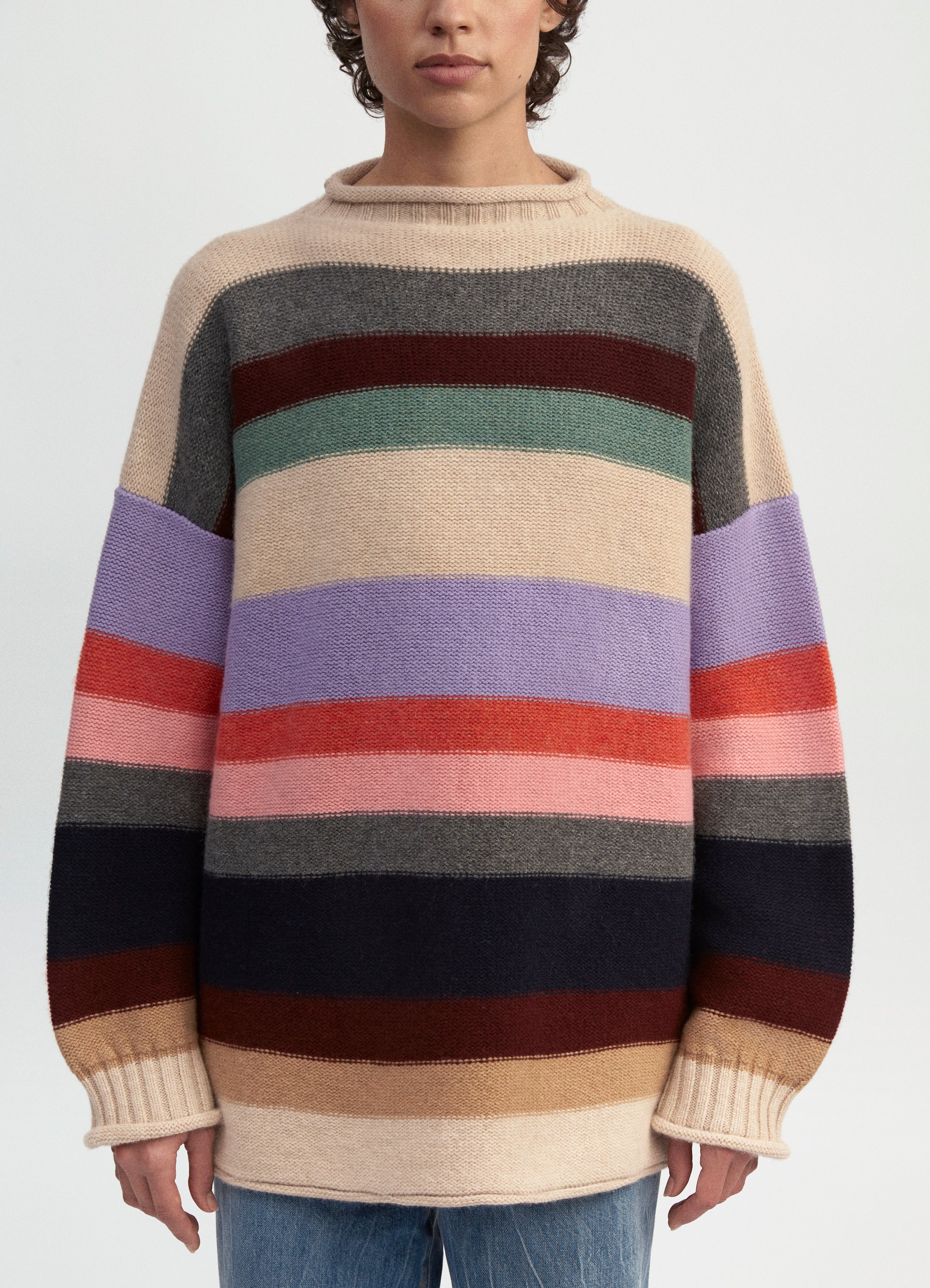 Winter Market Alva Striped Boatneck in Oatmeal Stripe – &Daughter